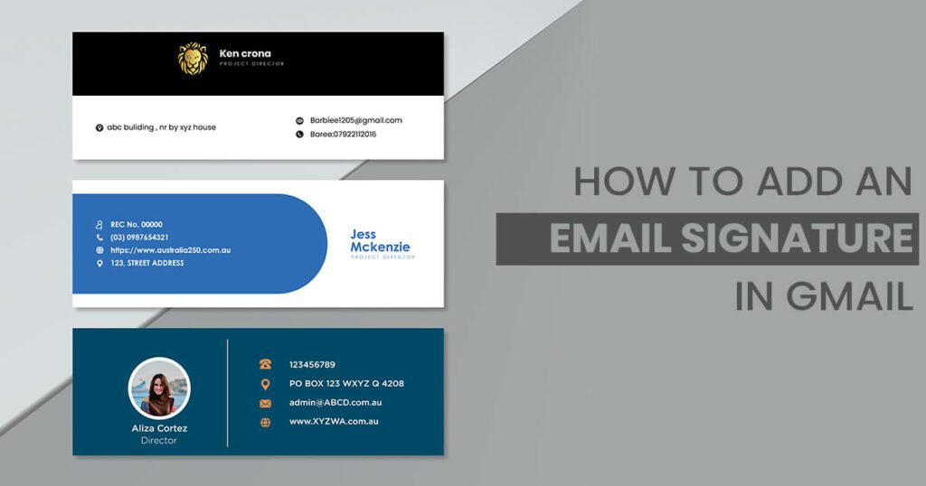 email signature adding guide