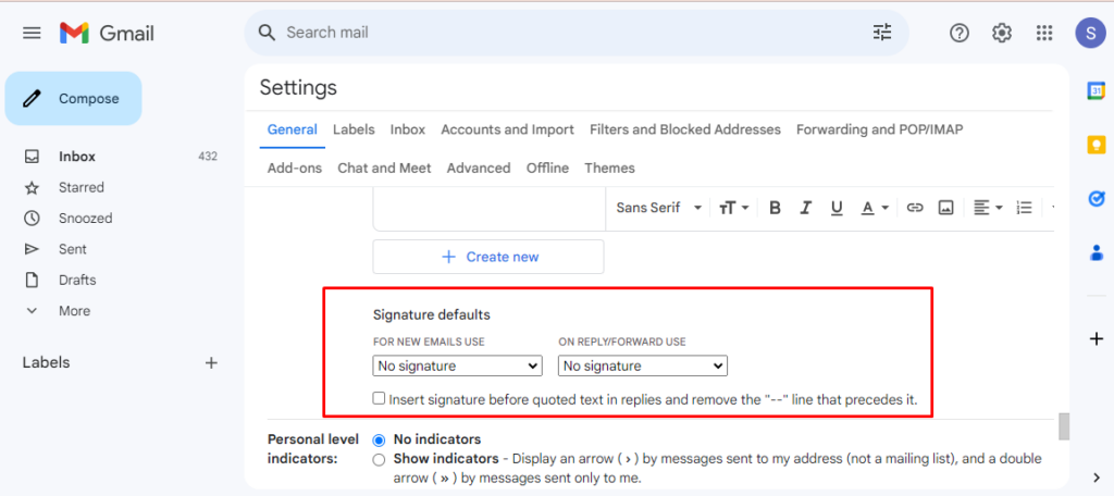 email signature adding guide